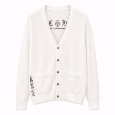 Chrome Hearts CH Cross Waffle Knit Cardigan