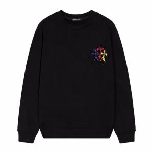 Chrome Hearts Triple Cross Graffiti Black Long Sleeve