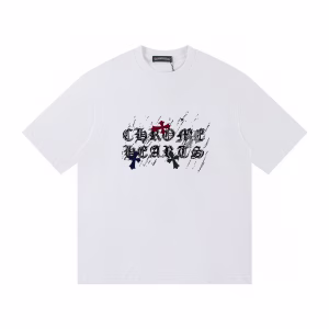 Chrome Hearts Sketch Cross Graphic White T-Shirt