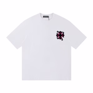 Chrome Hearts Pink Cross T-Shirt - White