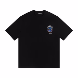 Chrome Hearts Cemetery Cross Splash Logo Tee Black
