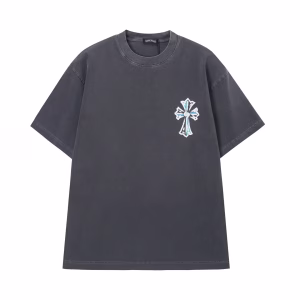 Chrome Hearts Blue Triple Cross Graffiti T-Shirt
