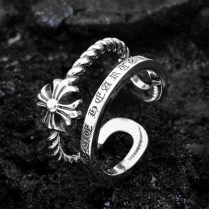 Chrome Hearts Double Wrap Cross Ring