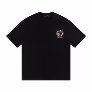 Chrome Hearts Rainbow Cross Circle Logo Tee (Black)
