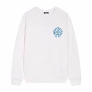 Chrome Hearts Blue Cross Horseshoe Logo Sweatshirt