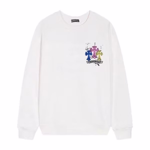 Chrome Hearts Neon Trinity Cross Long Sleeve Tee White