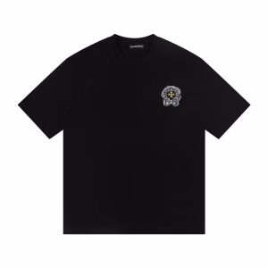 Chrome Hearts Horseshoe Logo Graphic Tee (Black/Gold)