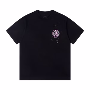 Chrome Hearts Pink Sketch Cross Tee Black