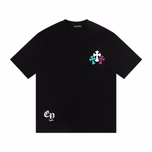 Chrome Hearts Multi Color Cross Black T-Shirt
