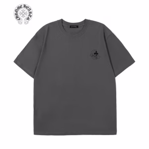 Chrome Hearts Grey Black Cross Back Graphic Tee