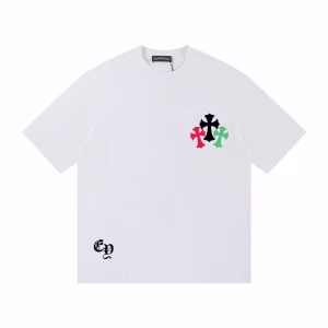 Chrome Hearts Multi Color Cross White T-Shirt