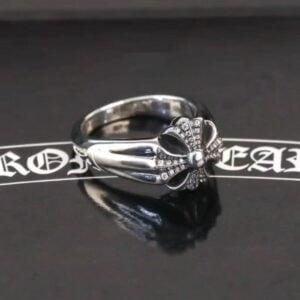 Chrome Hearts Diamond Cross Ring