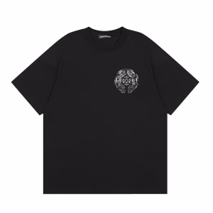 Chrome Hearts Silver Gothic Circle T-Shirt Black