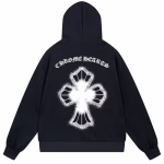 Chrome Hearts Clover Cross Hoodie Black