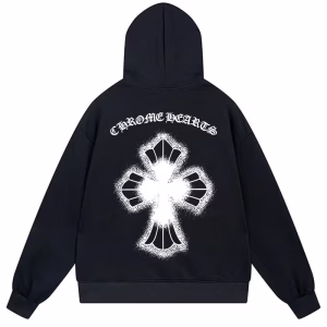 Chrome Hearts Clover Cross Hoodie Black