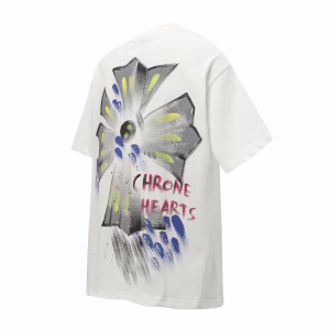 Chrome Hearts Paint Splatter Cross T-Shirt White