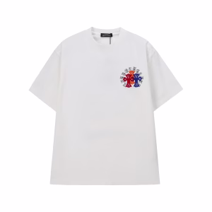 Chrome Hearts White Triple Cross Logo T-Shirt