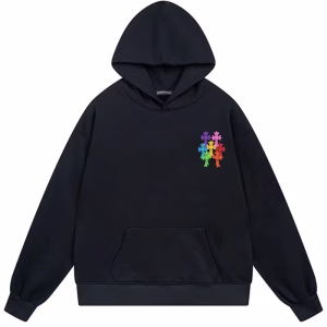 Chrome Hearts Multi Color Cross Graphic Black Hoodie