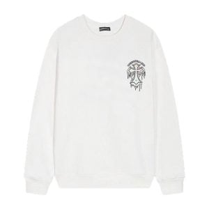 Chrome Hearts Dripping Cross Long Sleeve White