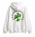 Chrome Hearts Green Cross White Hoodie