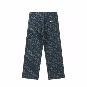 Chrome Hearts Cross Pattern Denim Jeans
