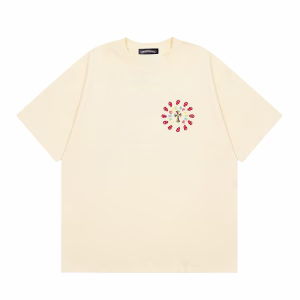 Chrome Hearts Lips Cross T-Shirt Cream