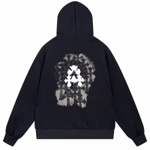 Chrome Hearts Gothic Cross Graphic Black Hoodie