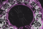 Chrome Hearts Purple Horseshoe Graphic T-Shirt Black