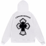 Chrome Hearts Gothic Cross Hoodie White