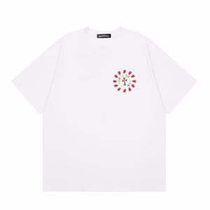 Chrome Hearts Red Lips Cross T-Shirt White