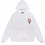 Chrome Hearts Multi Color Cross Graphic White Hoodie