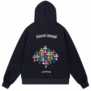 Chrome Hearts Black Rainbow Cross Hoodie