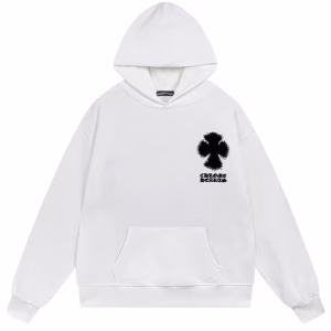 Chrome Hearts Gothic Cross Hoodie White