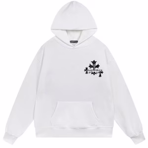 Chrome Hearts Triple Cross Graphic White Hoodie