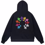 Chrome Hearts Multi Color Cross Graphic Black Hoodie