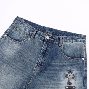 Chrome Hearts Cross Fade Wash Jeans
