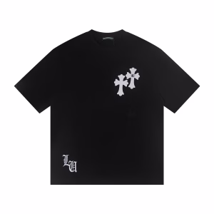 Chrome Hearts Triple Cross Patch Black T-Shirt