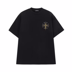 Chrome Hearts Black Cemetery Cross Logo T-Shirt