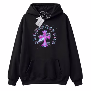 Chrome Hearts Neon Cross Black Hoodie