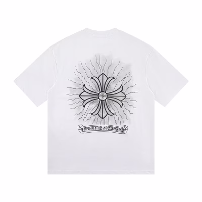 Chrome Hearts Radiant Cross Graphic White T-Shirt