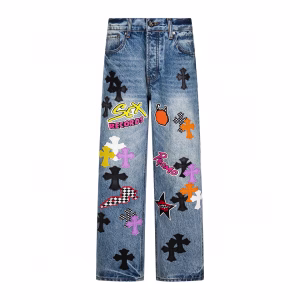 Chrome Hearts Graphic Patch Cross Jeans