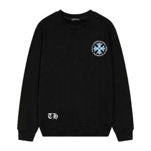 Chrome Hearts Blue Cross Long Sleeve Shirt Black