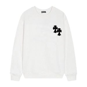 Chrome Hearts Horseshoe Logo Long Sleeve Shirt White