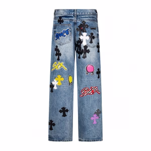 Chrome Hearts Graphic Patch Cross Jeans