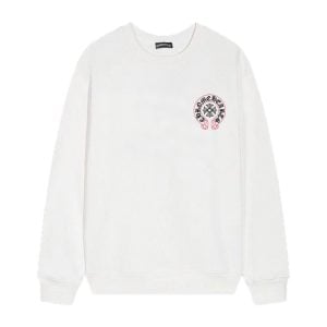 Chrome Hearts Horseshoe Floral Logo Long Sleeve White