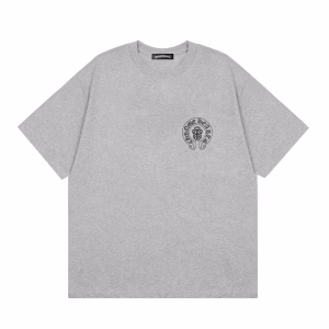 Chrome Heart American Flag T-Shirt in Grey