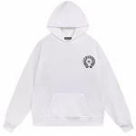 Chrome Hearts Gothic Cross Graphic White Hoodie