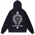 Chrome Hearts Horseshoe Cross Hoodie Black