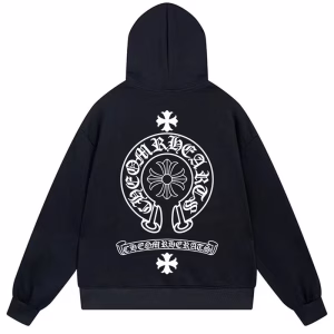 Chrome Hearts Horseshoe Cross Hoodie Black