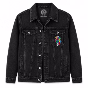 Chrome Hearts Black Multi Cross Denim Jacket